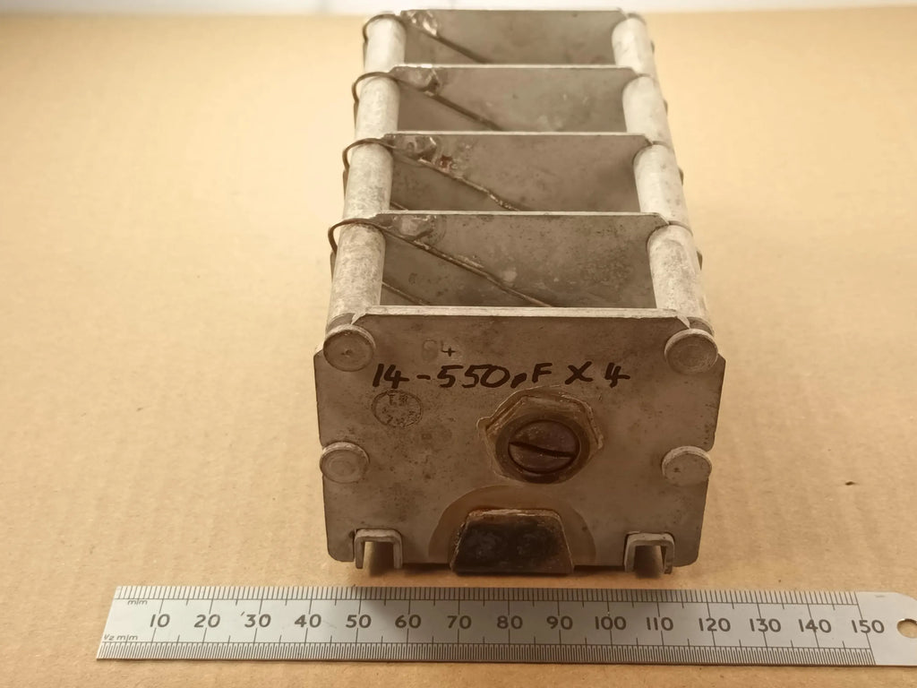 550pF X4 Variable Capacitor Four Gang Air Spaced