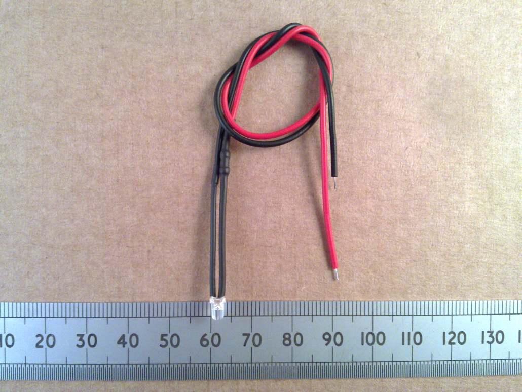 12V 3mm LED 6V to 12 Volt Pre Wired Clear High Brightness, Constant