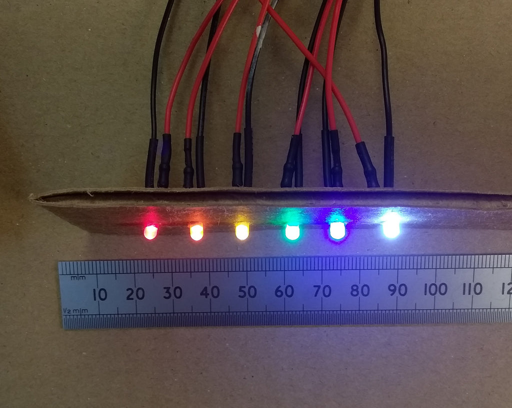 3mm Diffused LED 12 Volt 12V Pre-Wired Constant