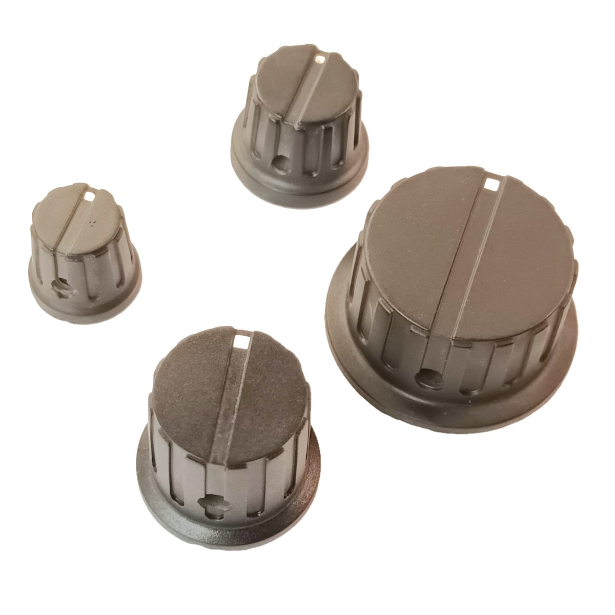 Black Control or Cooker Knob Metric 6.0mm Round Shaft Grub Screw