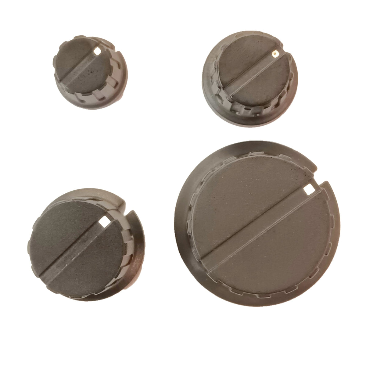 Black Control or Cooker Knob Metric 6.0mm Round Shaft Grub Screw