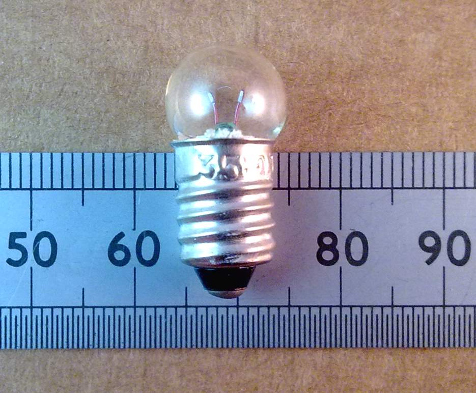 MES E10 Torch Light Bulb, Flashlight, Indicator Lamp Various Voltages and Currents