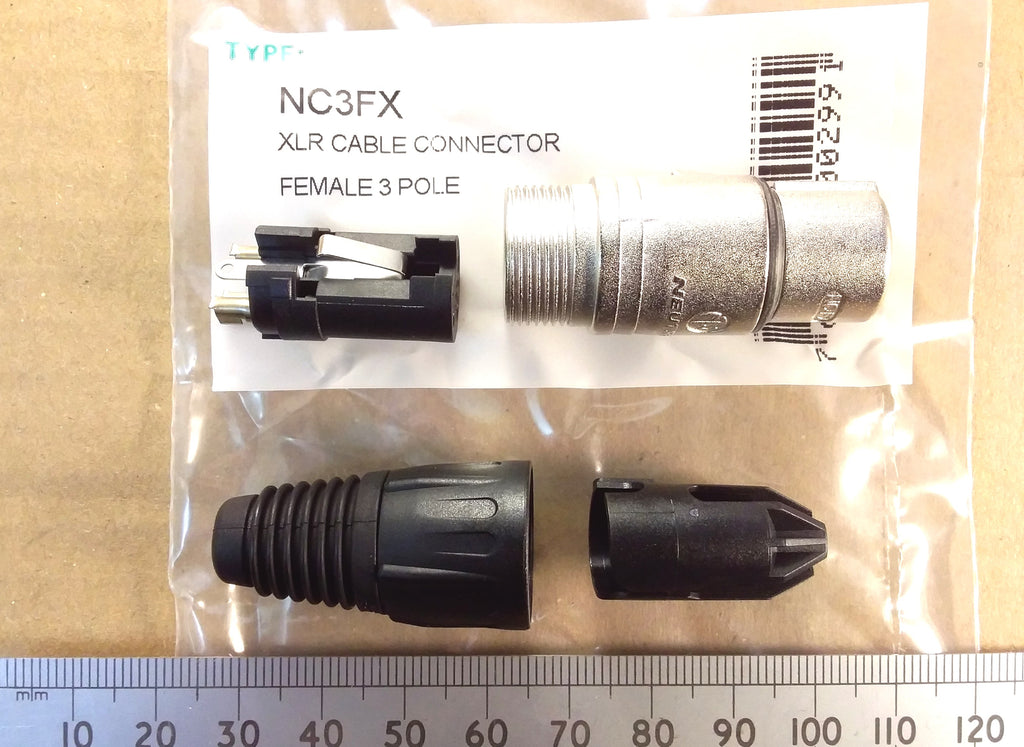 Neutrik 3 Pole XLR NC3FX Female Cable Line Socket Balanced Audio Connector