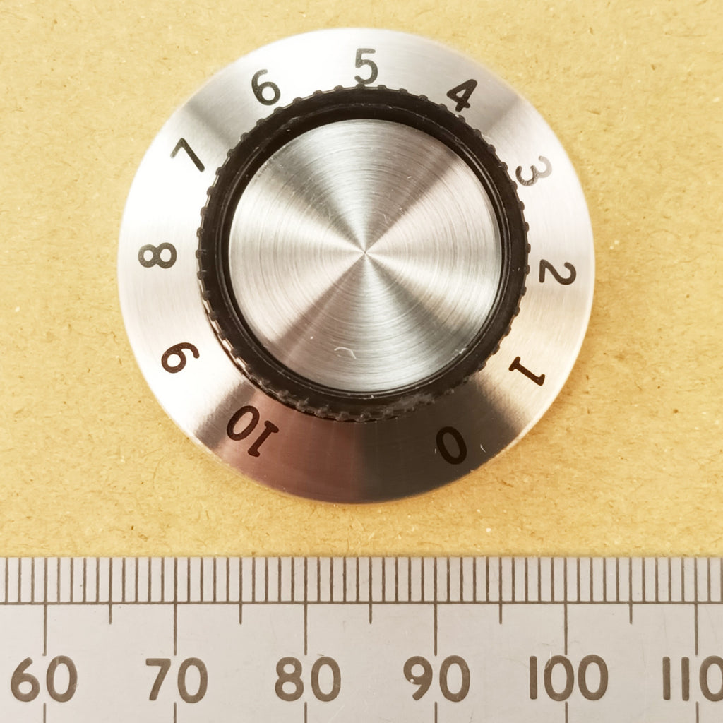 Aluminum Skirt Control Knob 37mm, 6.3mm Shaft, 0-10 Or Pointer Marking