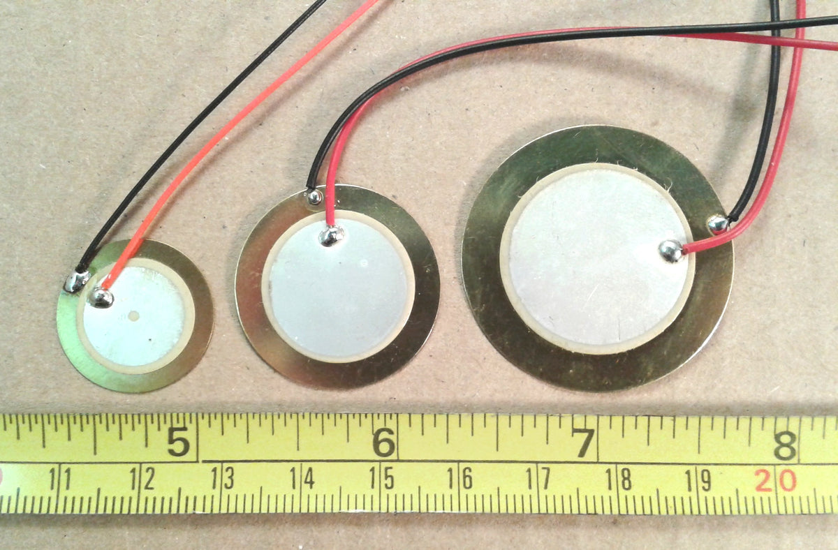 Piezo Speaker Piezoelectric Sounder Contact Microphone 20mm, 27mm, 35mm
