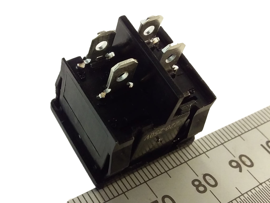 Rocker Switch Mains Power Neon Illuminated DPST 250V 6 Amp