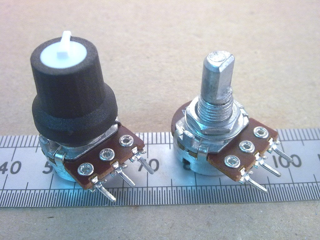 Volume Control Mixer Knobs for 6mm D-Shaft With Colored Pointer And Top