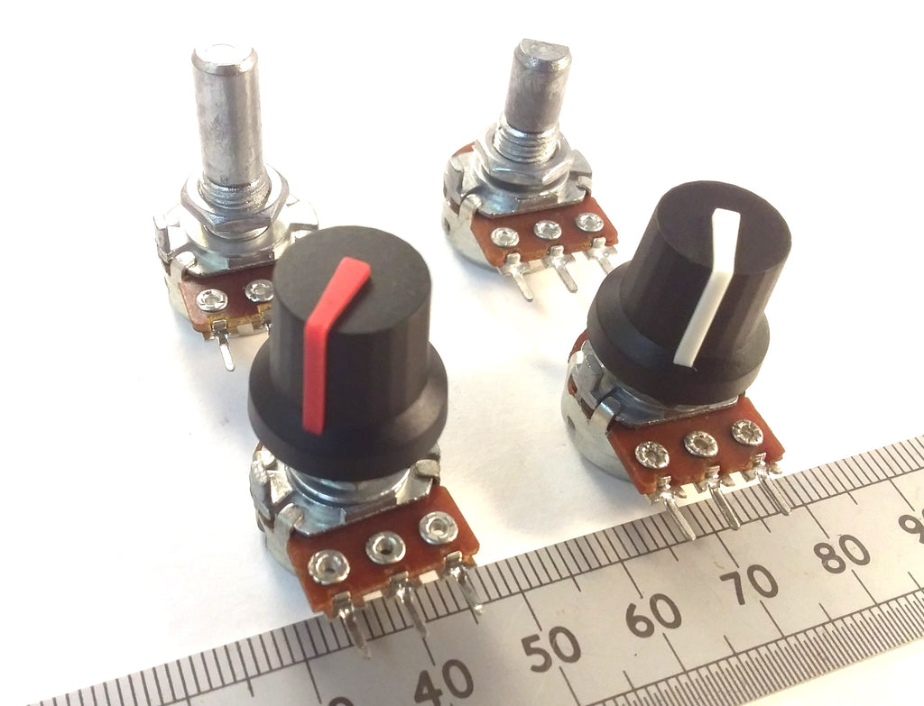 Potentiometer Control Knob For 6mm D Shaft Pots with Colored Line K87MBR D60