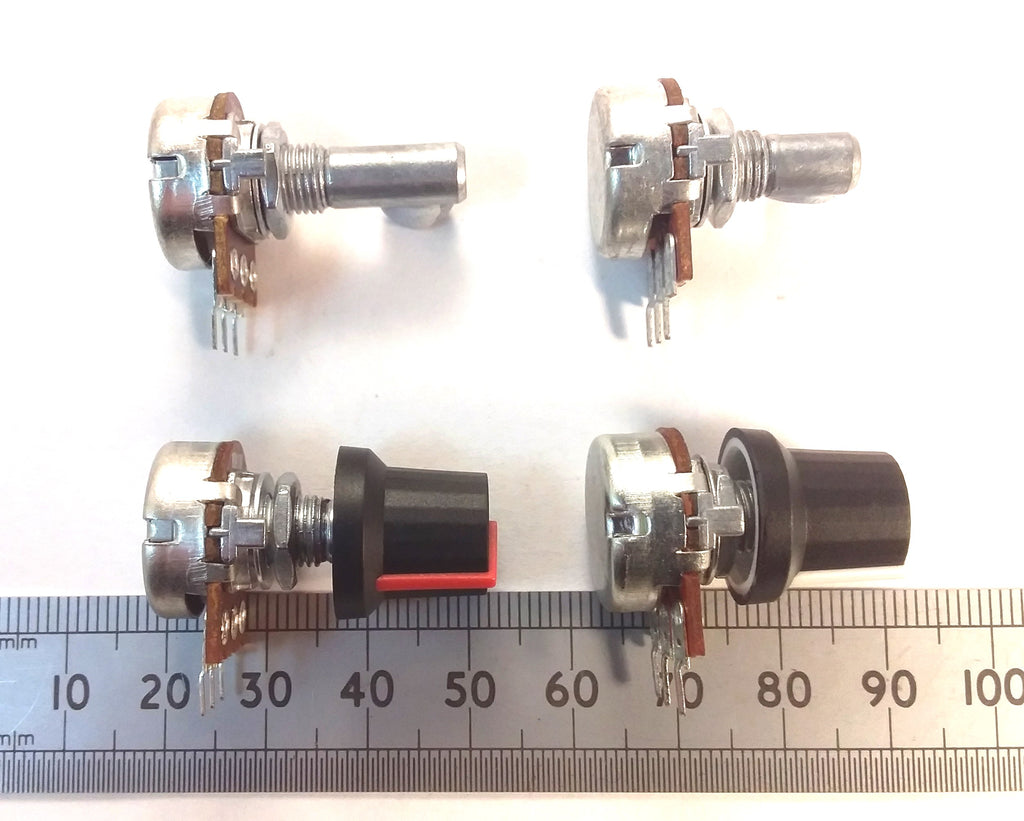 Potentiometer Control Knob For 6mm D Shaft Pots with Colored Line K87MBR D60