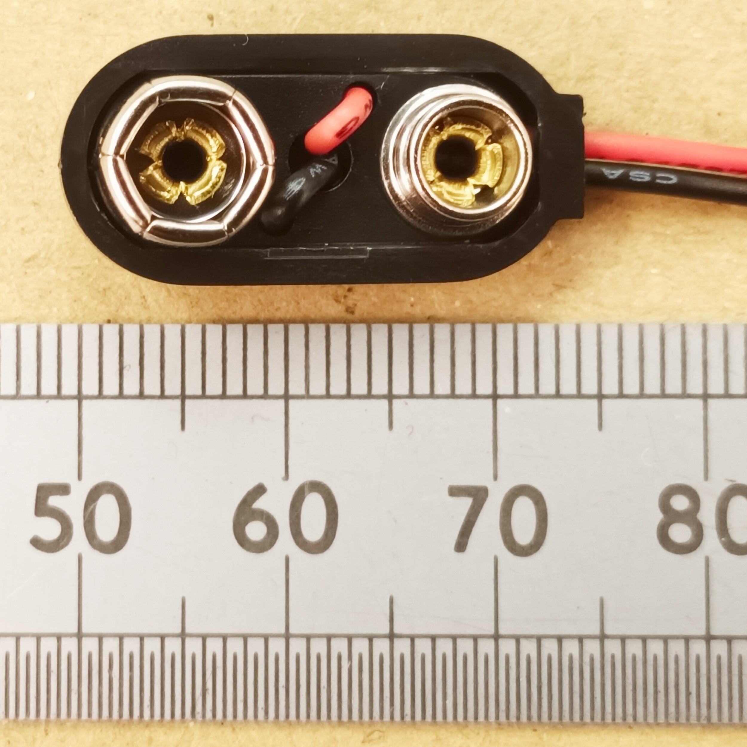 PP3 9V Battery Clip In Hard Plastic 15cm Wires