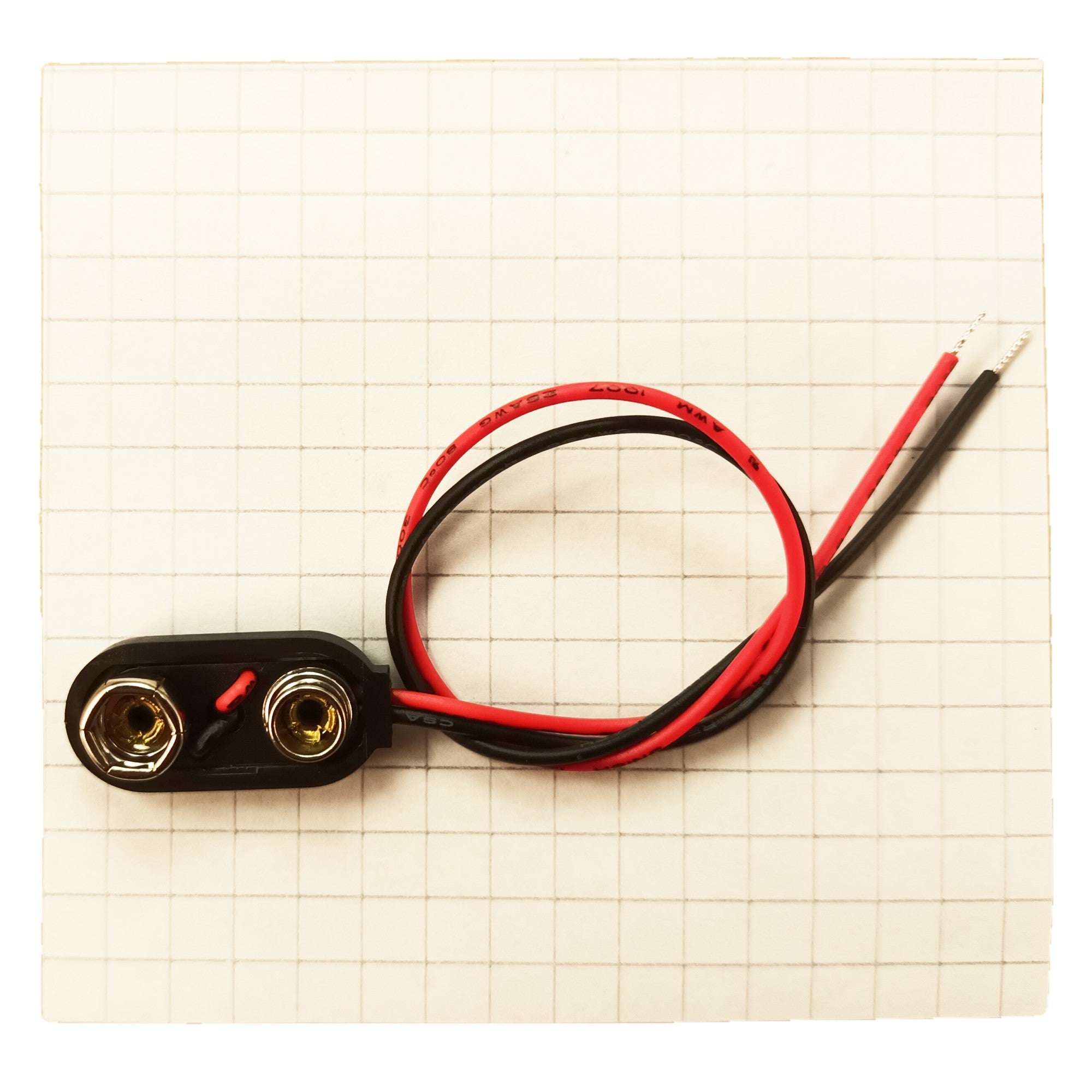 PP3 9V Battery Clip In Hard Plastic 15cm Wires