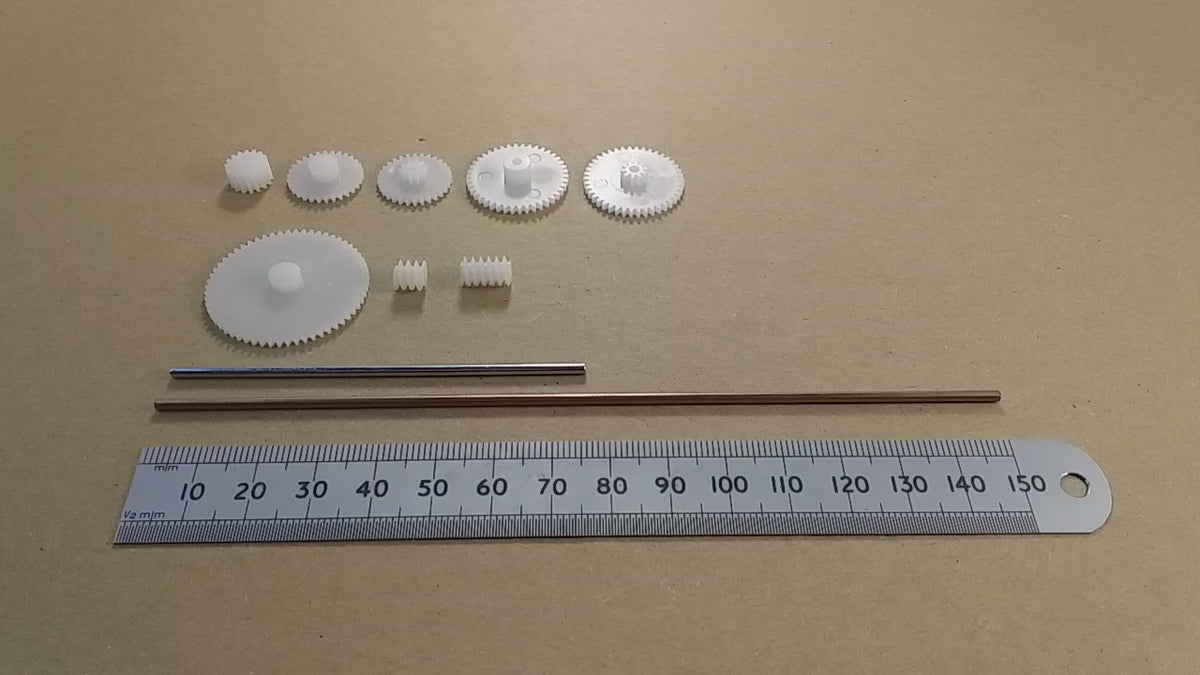 Miniature Plastic Cog Gear Wheel Worm or Shaft 2mm Hole Mechanical Parts
