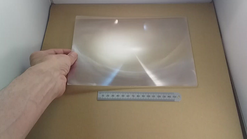 Large Fresnel Magnifying Lens Plastic Magnifier 260 X 177mm Solar Firelighter