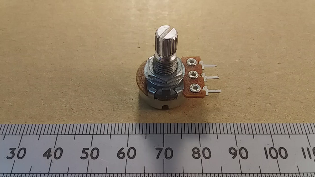 B2M or B5M High Resistance Value Mono Potentiometer Linear T18 Splined B BAS