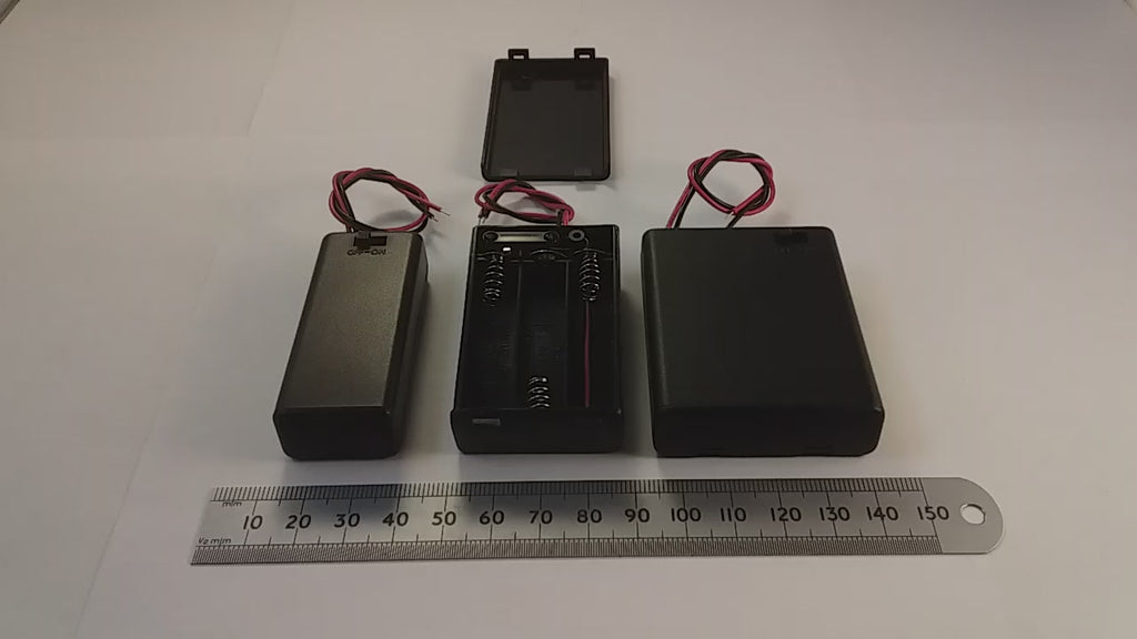 AAA Wired Battery Box With On Off Switch in 2 3 or 4 UM4 Cell Size