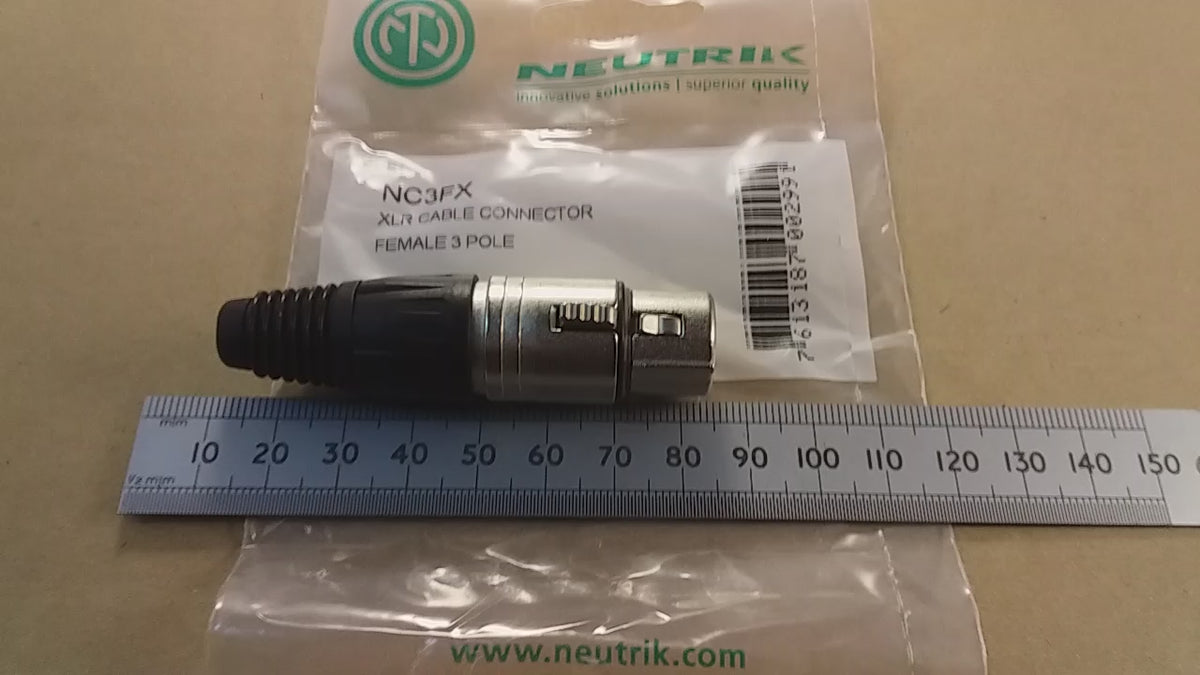 Neutrik 3 Pole XLR NC3FX Female Cable Line Socket Balanced Audio Connector