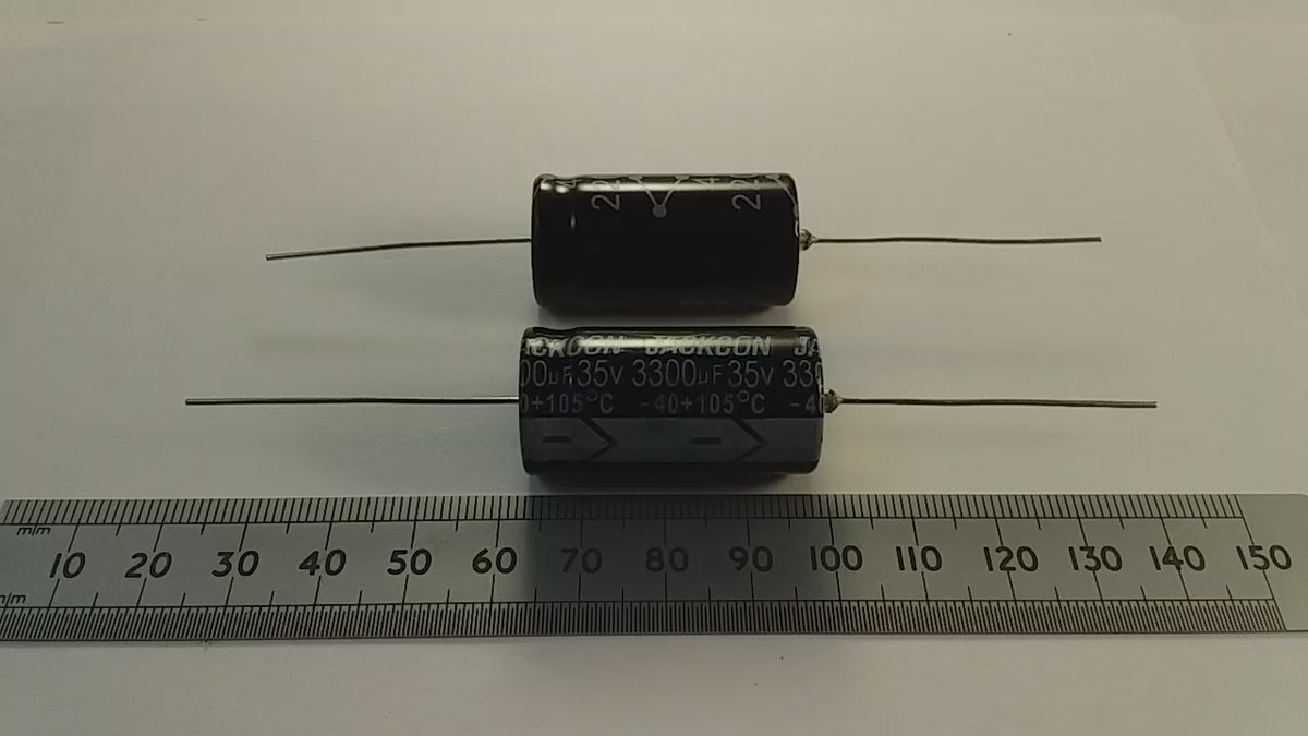 Jackon axial electrolytic capacitors 2200uf and 3300uF 35 and 40 V DC