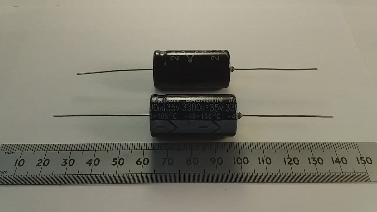 Jackon axial electrolytic capacitors 2200uf and 3300uF 35 and 40 V DC