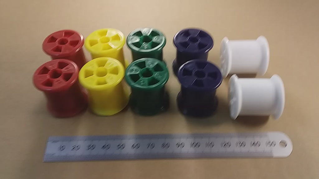 Cotton Reel Bobbins 10 Empty Plastic 25mm 1 Inch Diameter Radio Coil Formers