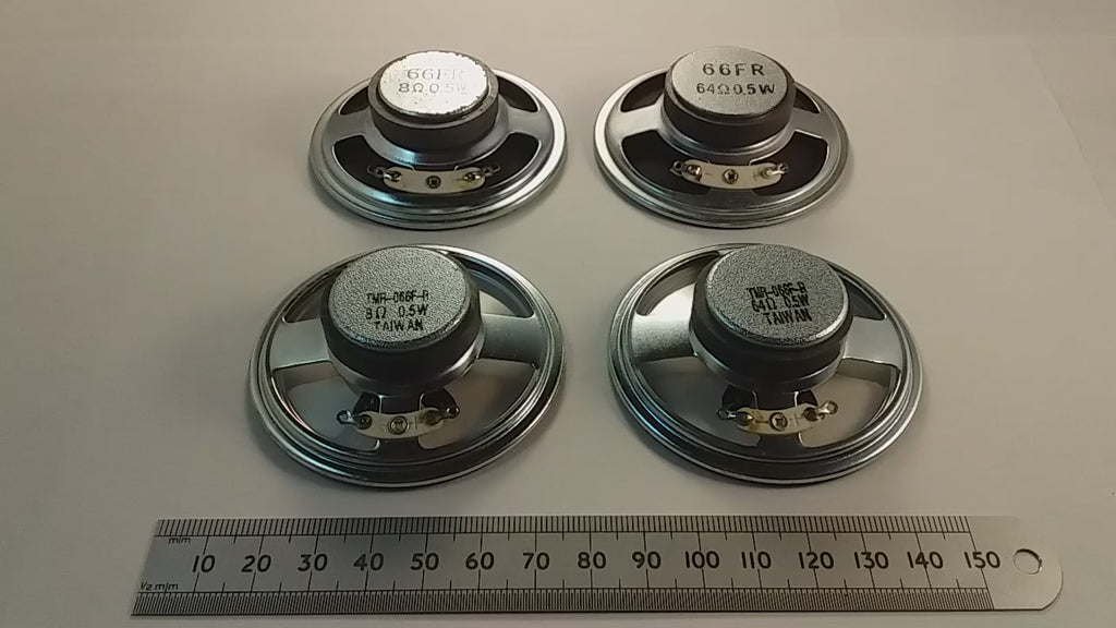 Speaker 8 Or 64 Ohm Paper or Mylar Cone 66mm Ferrite Magnet