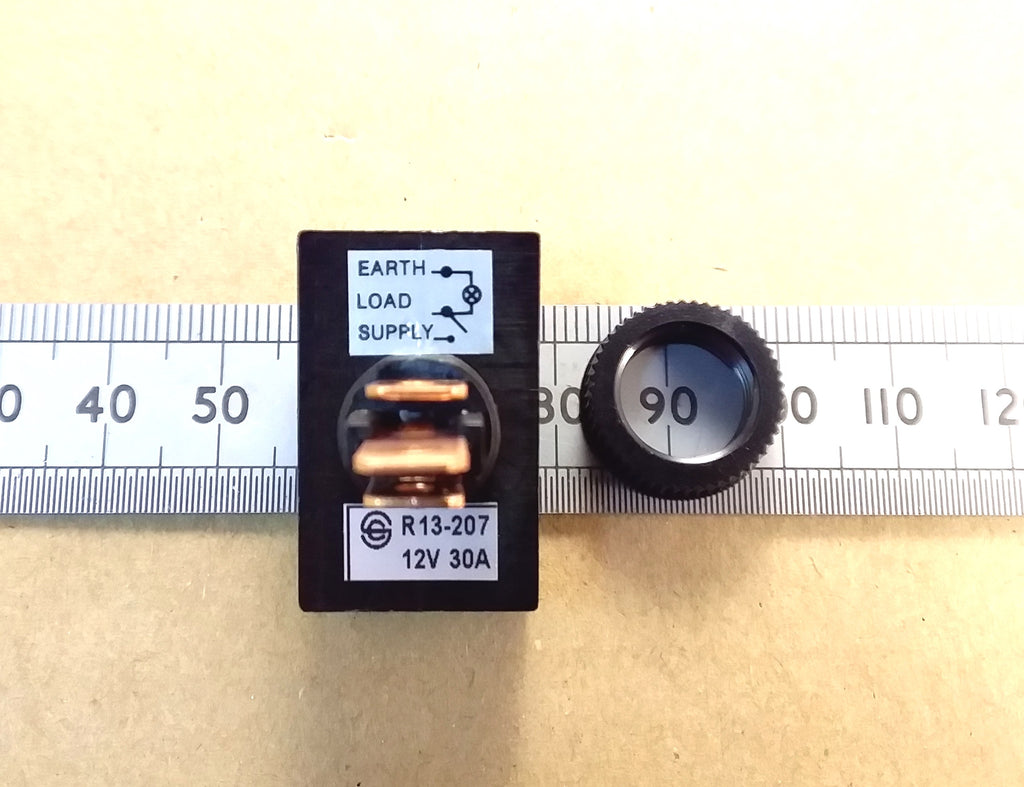 Dashboard Rocker Switch 12V Illuminated SPST 15A D.C. Red Yellow or Green