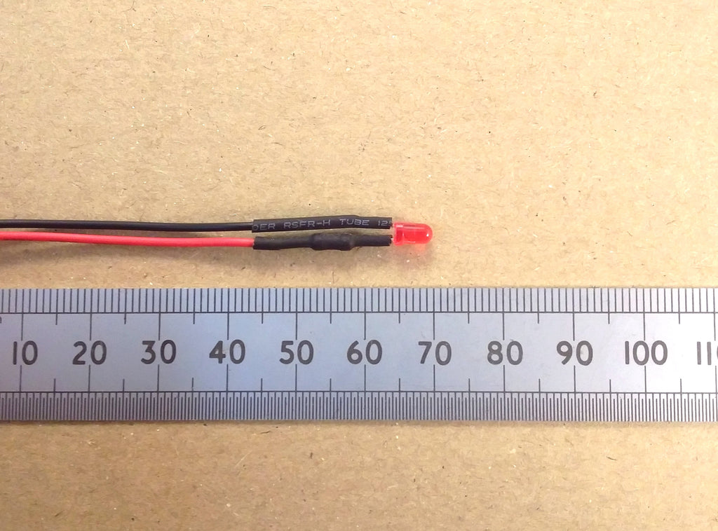 3mm Diffused LED 12 Volt 12V Pre-Wired Constant