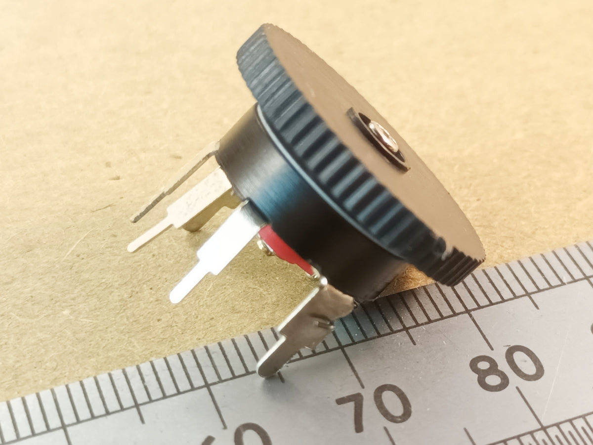 Volume Control Potentiometer With Switch 21mm Black Thumbwheel Knob 5K