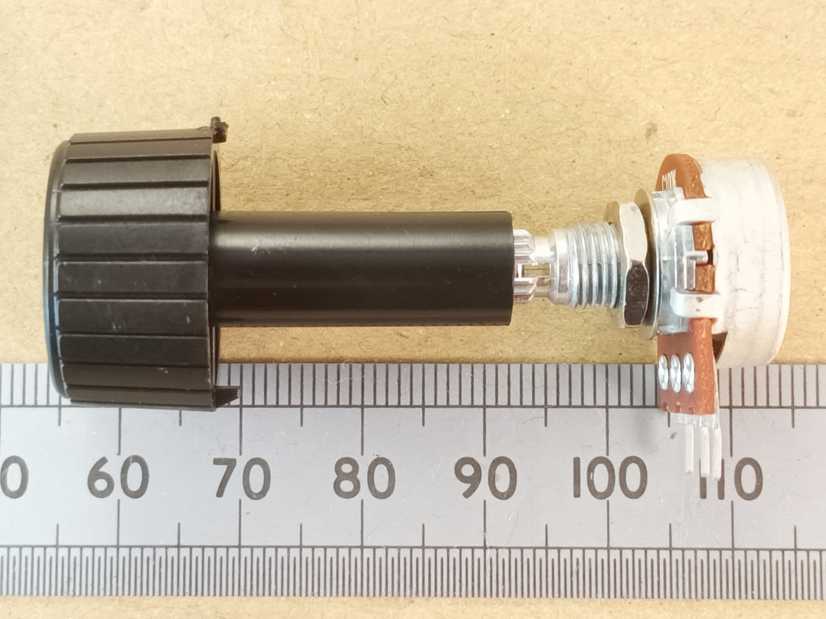 Through Panel Extension Knob for 6mm Splined Shaft T18 Pots 30mm Long 22mm Diameter