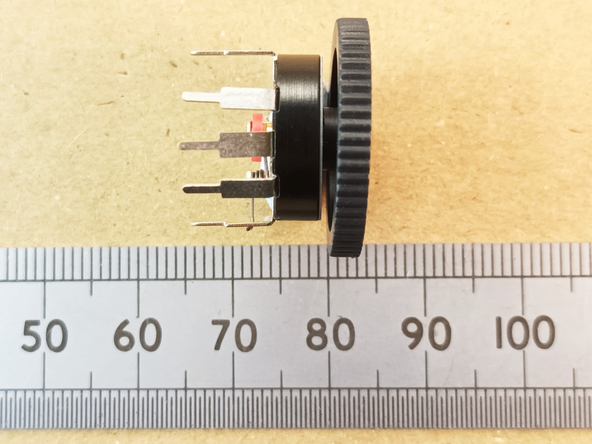 Volume Control Potentiometer With Switch 21mm Black Thumbwheel Knob 5K