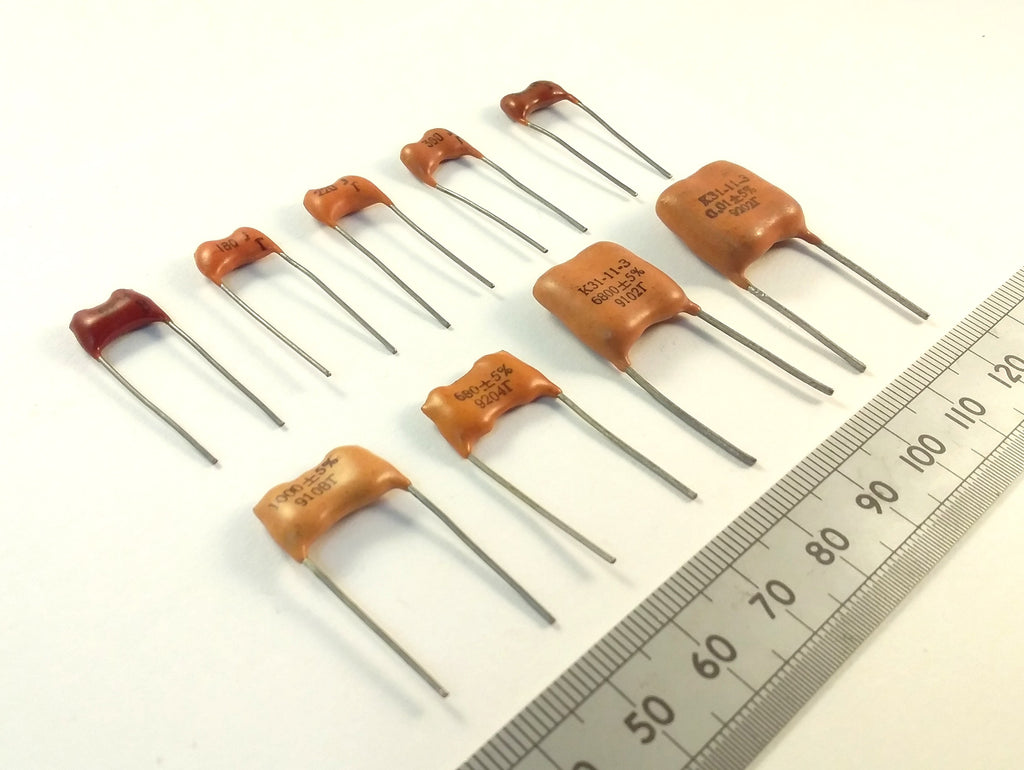 High Grade Silver Mica Soviet Military Radio Capacitors for Transmitter Filters and Audio