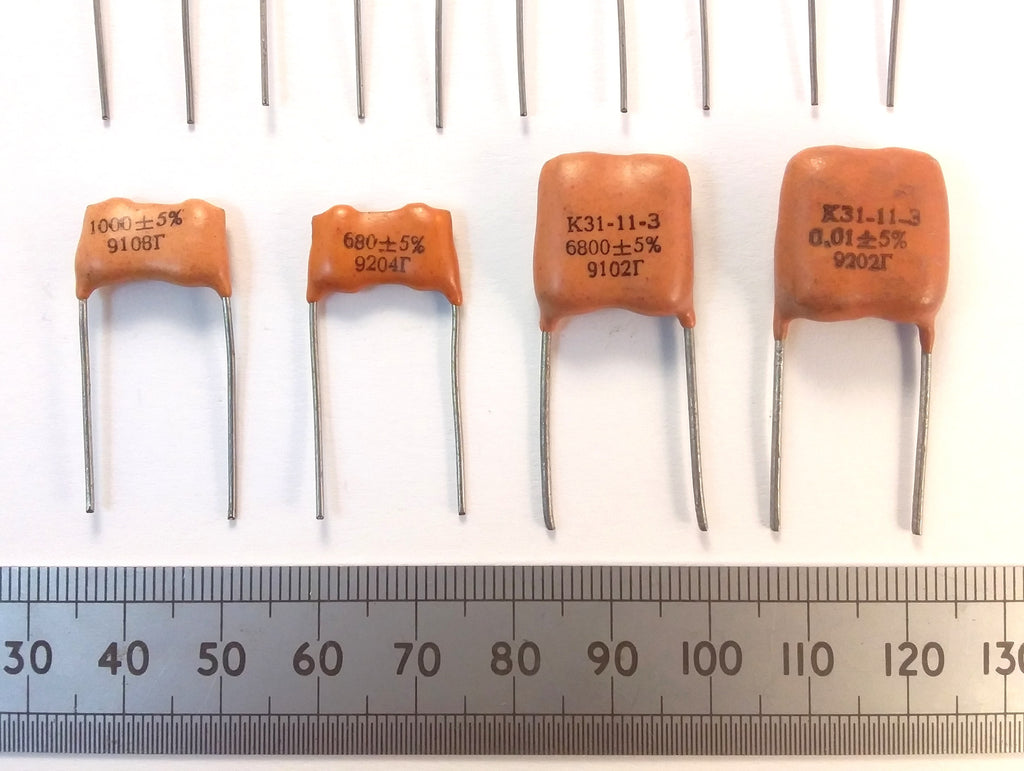 High Grade Silver Mica Soviet Military Radio Capacitors for Transmitter Filters and Audio
