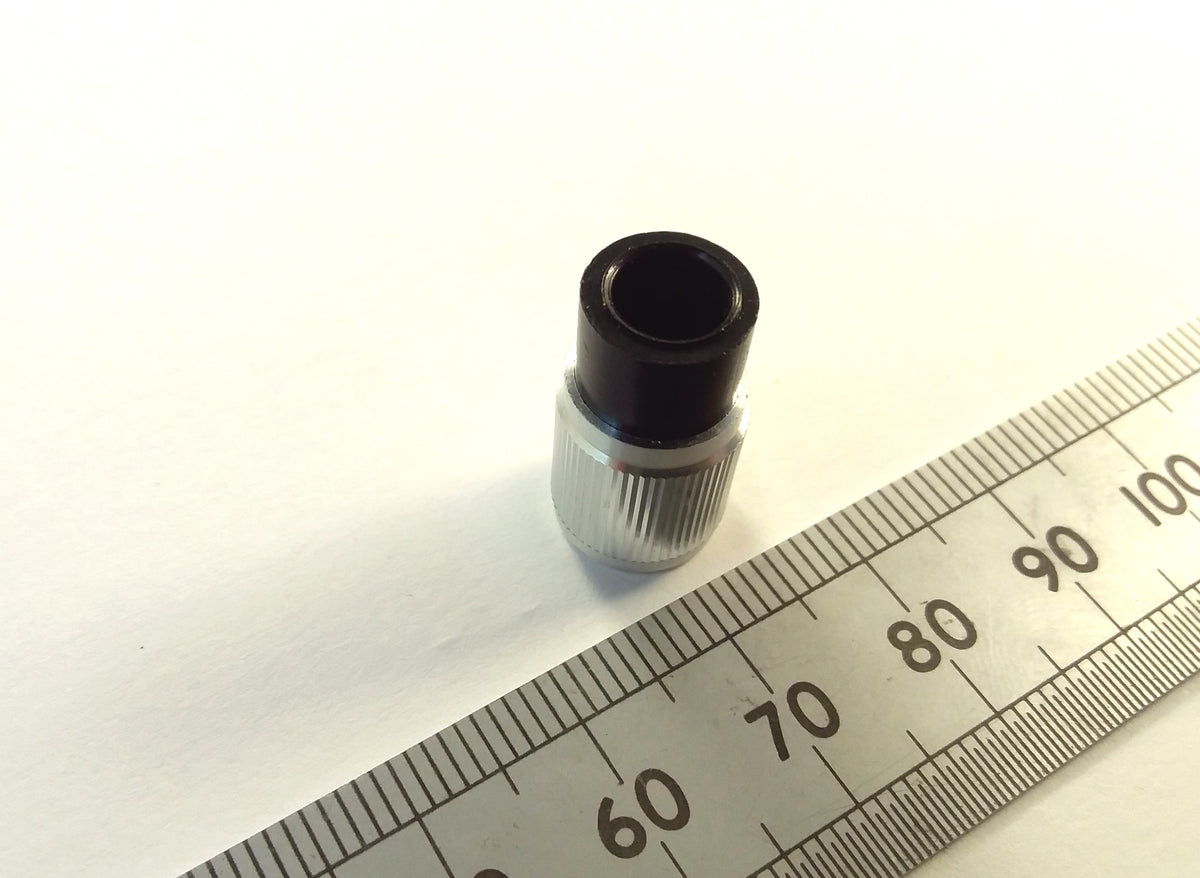 Narrow Body Aluminium Control Knob 6mm T18 Splined or Flatted D Shaft
