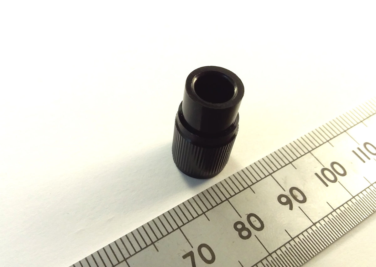Narrow Body Aluminium Control Knob 6mm T18 Splined or Flatted D Shaft