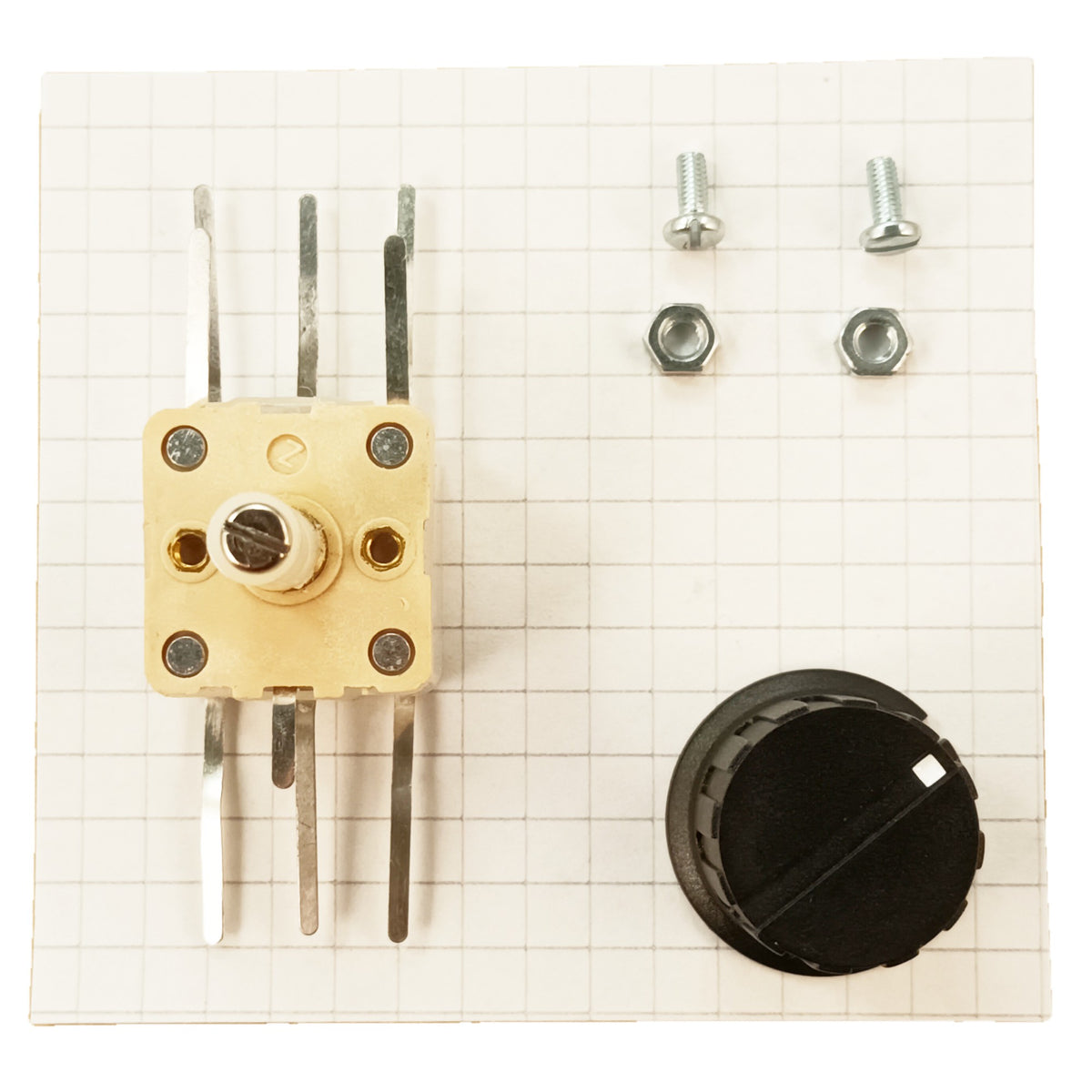 Variable Capacitor 4 Gang AM FM 266pF 20pF X2 Knob Screws 500pF Total