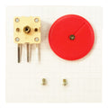 Variable Capacitor Dual Gang 60 140pF 200pF Total Large Red Thumbwheel Knob & Screws