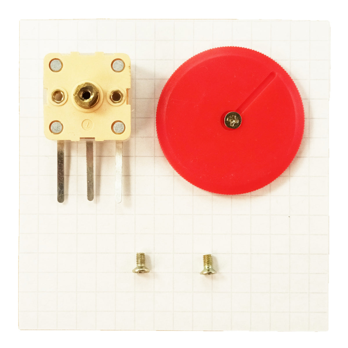 Variable Capacitor Dual Gang 60 140pF 200pF Total Large Red Thumbwheel Knob & Screws