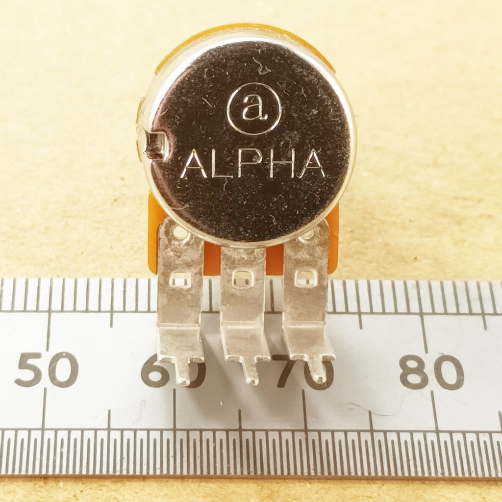 Audio Volume Potentiometer Vertical PCB Splined Shaft 16mm Logarithmic A VT18