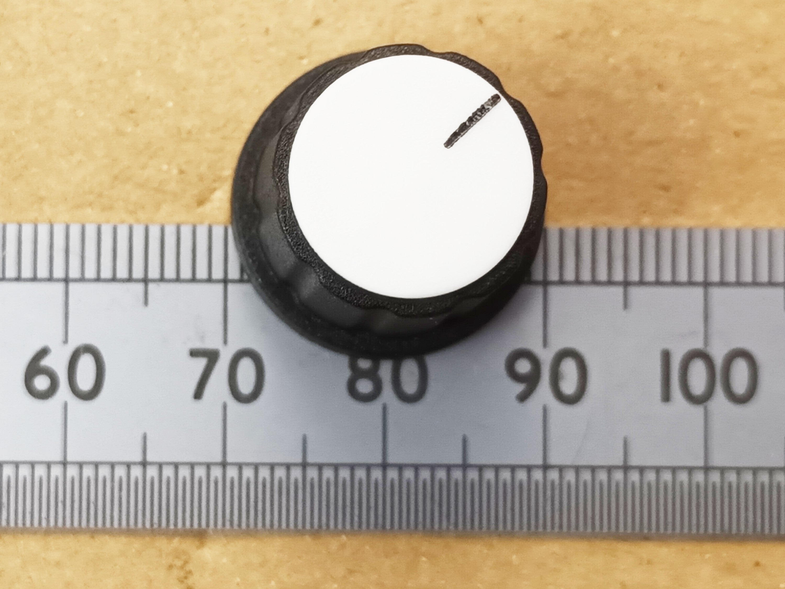 Volume Control Knob 19mm with Movable Pointer Cap For 4mm Round Shaft K21 R40S
