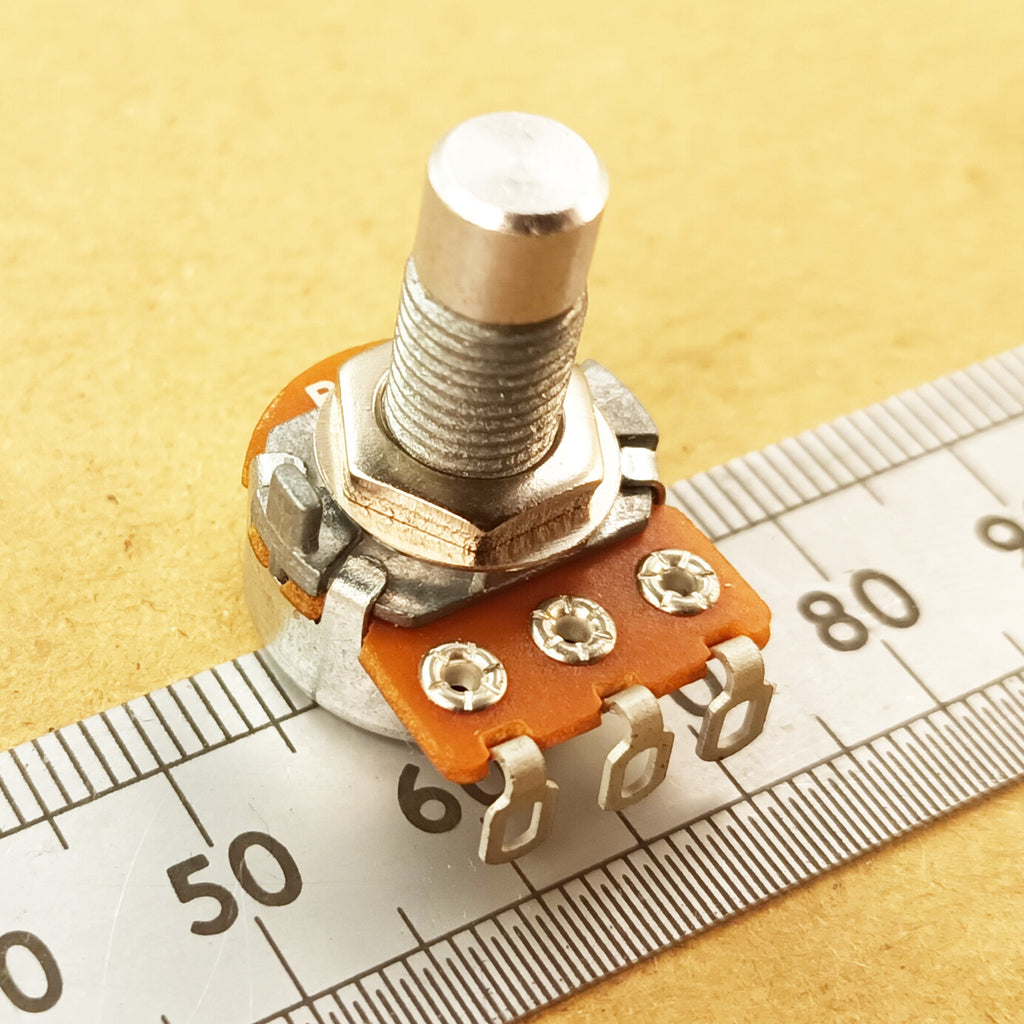 Long Thread 6.35mm Round Shaft Solder Lug 16mm Linear Potentiometer B R63GL