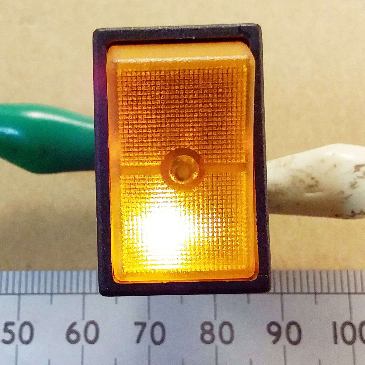 Dashboard Rocker Switch 12V Illuminated SPST 15A D.C. Red Yellow or Green