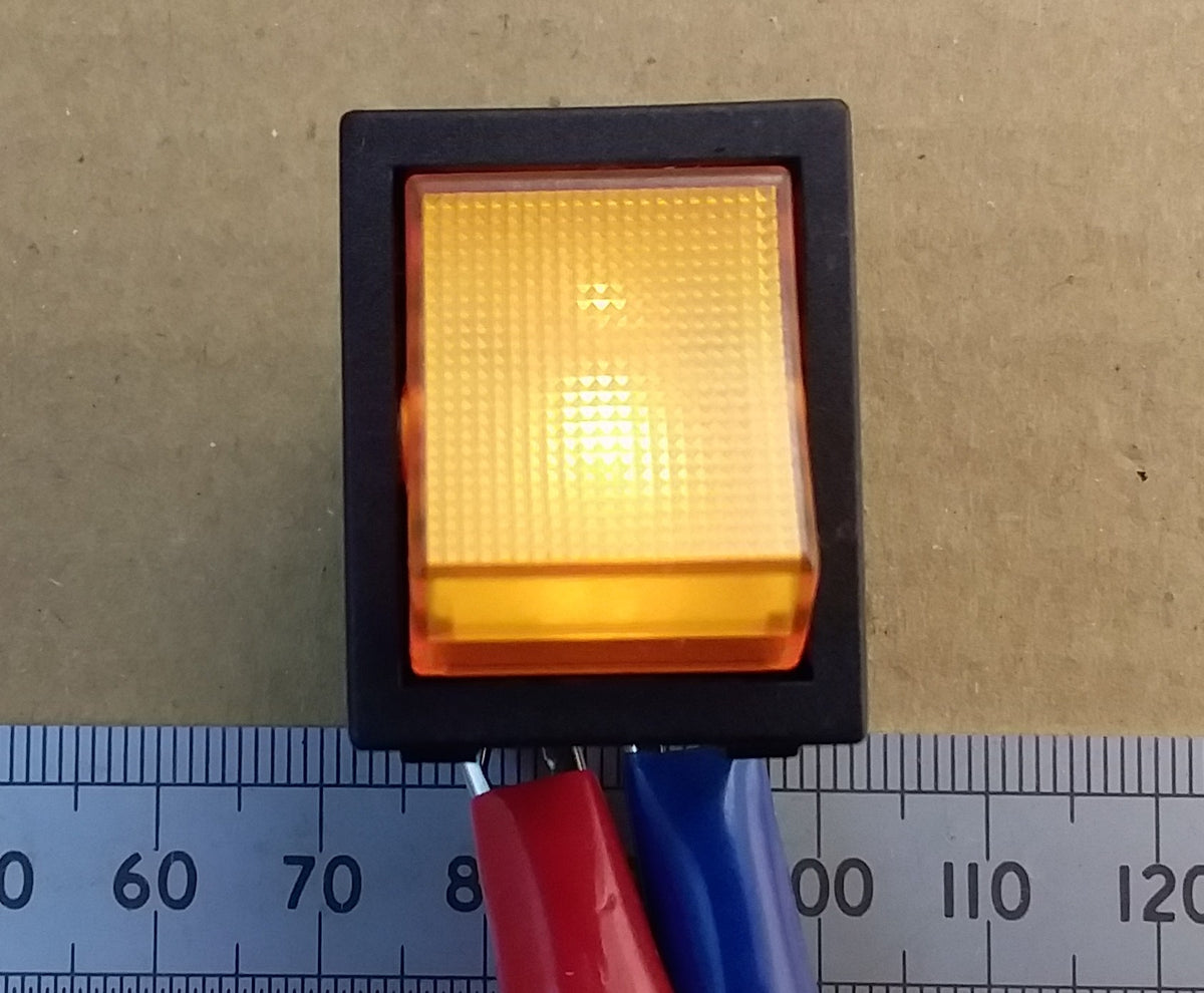 Mains Neon Rocker Switch DPST Illuminated 16 Amp 250 Volts AC