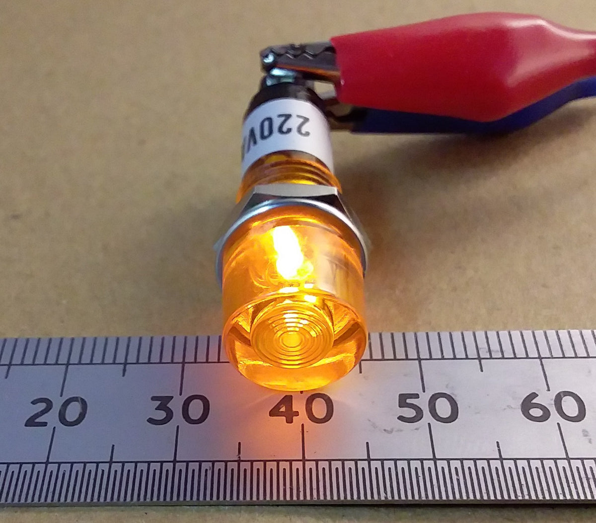 Neon Panel Indicator Lamp 12mm Round 220 250 VAC Mains Red Orange Green Blue NI-1