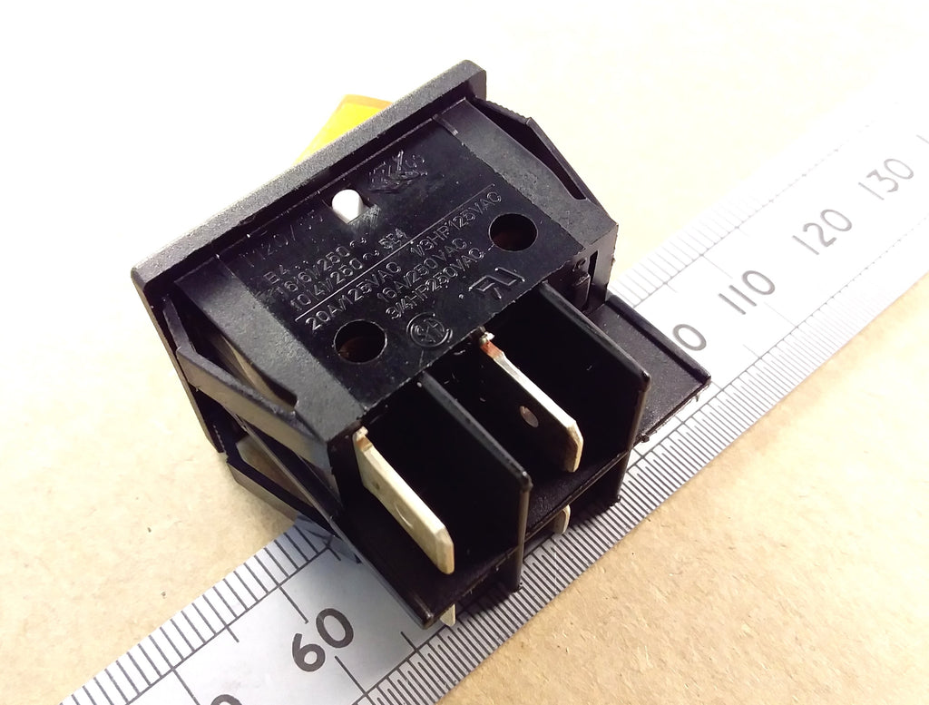 Mains Neon Rocker Switch DPST Illuminated 16 Amp 250 Volts AC