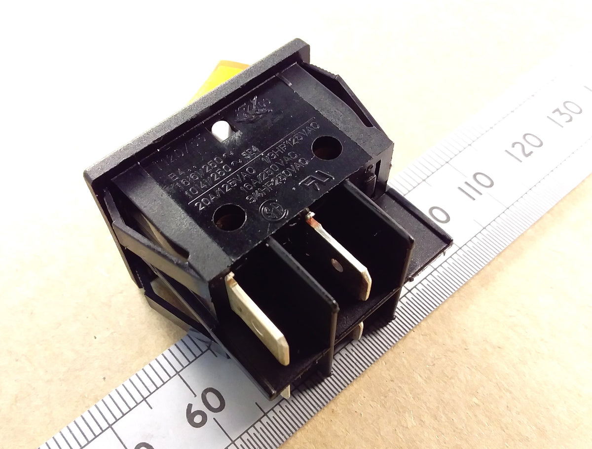 Mains Neon Rocker Switch DPST Illuminated 16 Amp 250 Volts AC